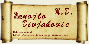 Manojlo Divjaković vizit kartica
